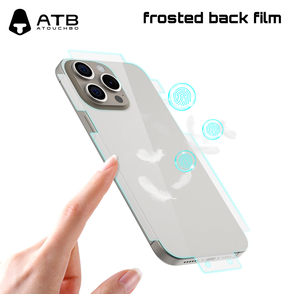 Atouchbo Custom Phone Case for iPhone 15 Mobile Accessories 6 in 1 HD Tempered Glass Matte Phone Case Anti-Fingerprint Set