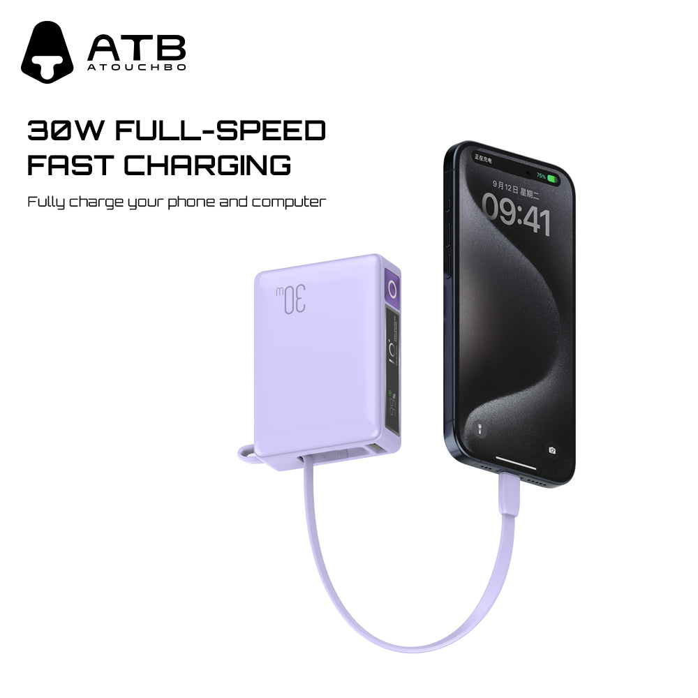 Equipped with an XG-PB909 built-in super fast charging 30W power bank
