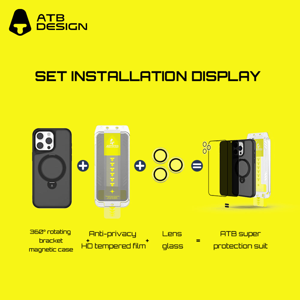 360° Rotating Bracket Shell Tempered Film Set B (with T-type second sticker artifact) TK version