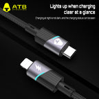 USB-kablo de poŝtelefono al Tipo-C lumiga ŝargila datenkablo PD rapida ŝarĝa kablo POR Apple iPhone 14 Pro Max