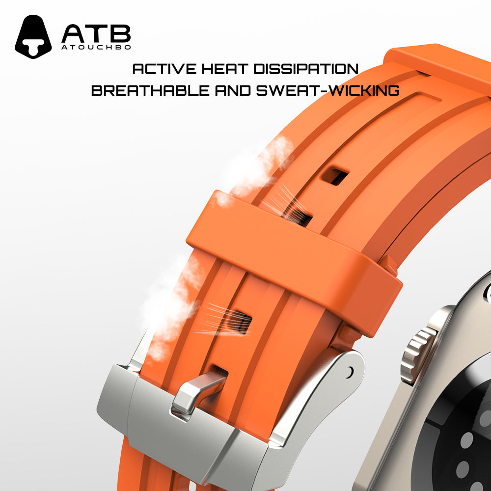 ATB TOP Series Fluoro-rubber Silicone Watch Band