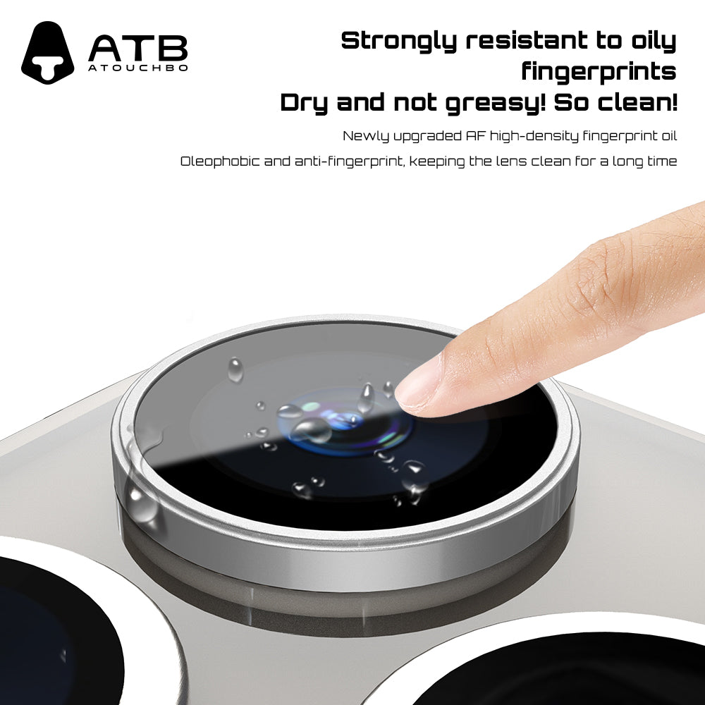 ATB [3-pack] Camera Lens Protector Phone Accessories for iPhone 15 Pro/Pro Max Ultra-tough Titanium Alloy Sapphire Lens Film Rear Camera Screen Cover [Not Easy to Break] [Strong Adsorption] [Case-Friendly] Ultra-tough Cover Sticker