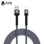 Atouchbo Pogranda Ŝarga Kablo Nilona Plektita Aluminialoja USB-Kablo Rapida Ŝarga Poŝtelefona USB-Datuma Kablo Tipo C.