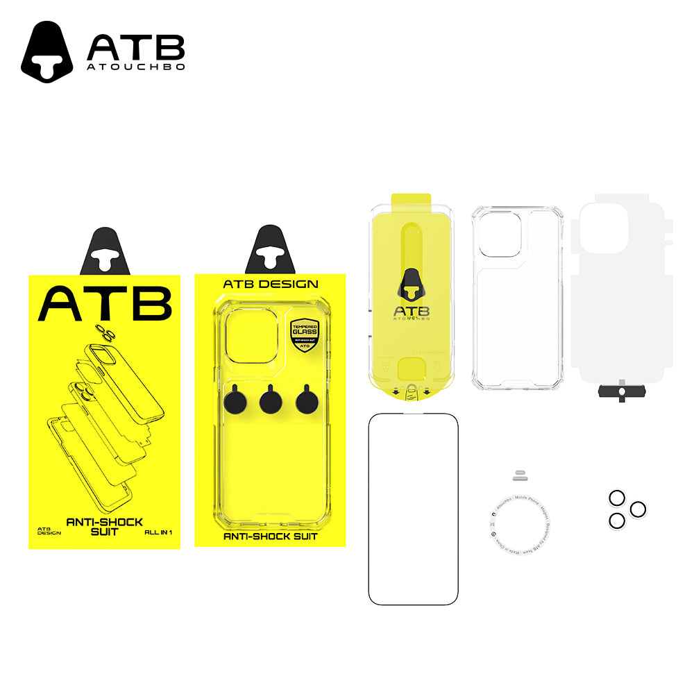 Diamond Super Clear Anti-Drop HD Tempered Glass Screen Protector Set (with Crystal Shield Installation Kit)