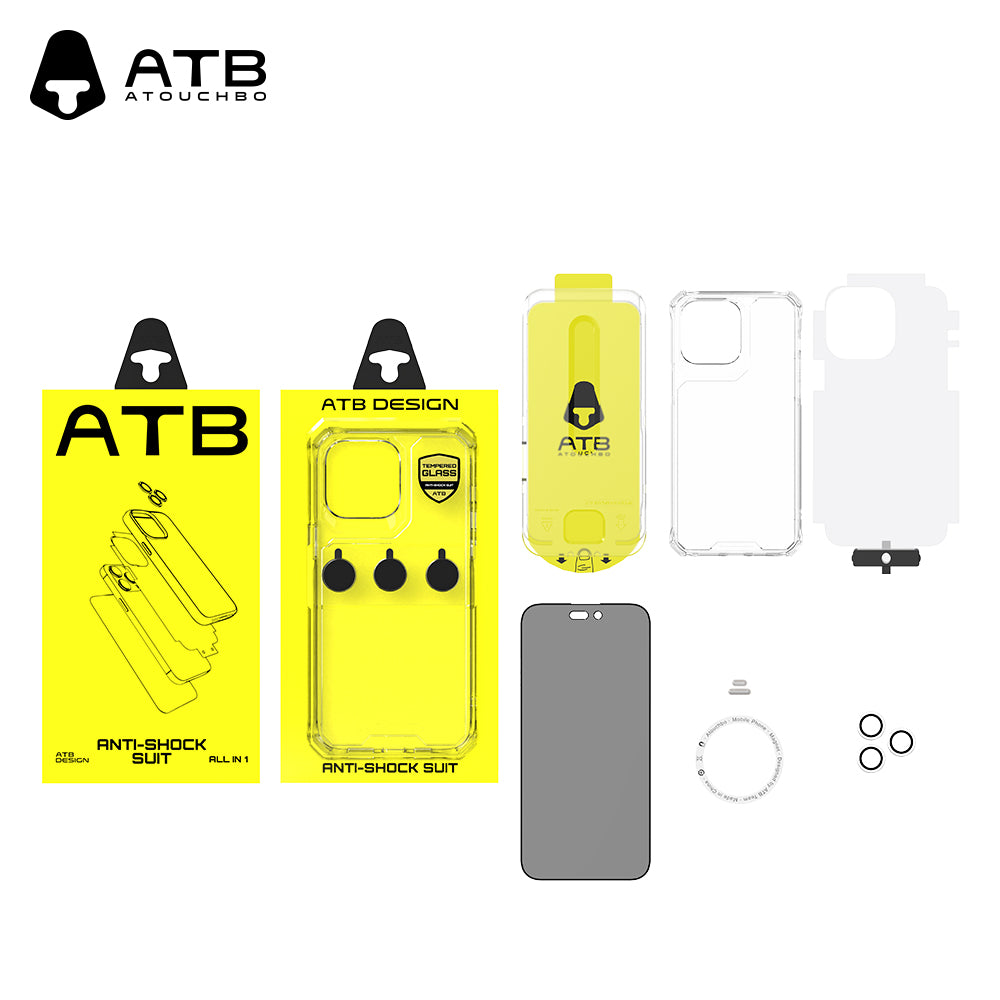 Crystal Diamond Ultra-Transparent Anti-Drop Anti-Spy Tempered Film Set (with Crystal Shield Second Paste Tool)