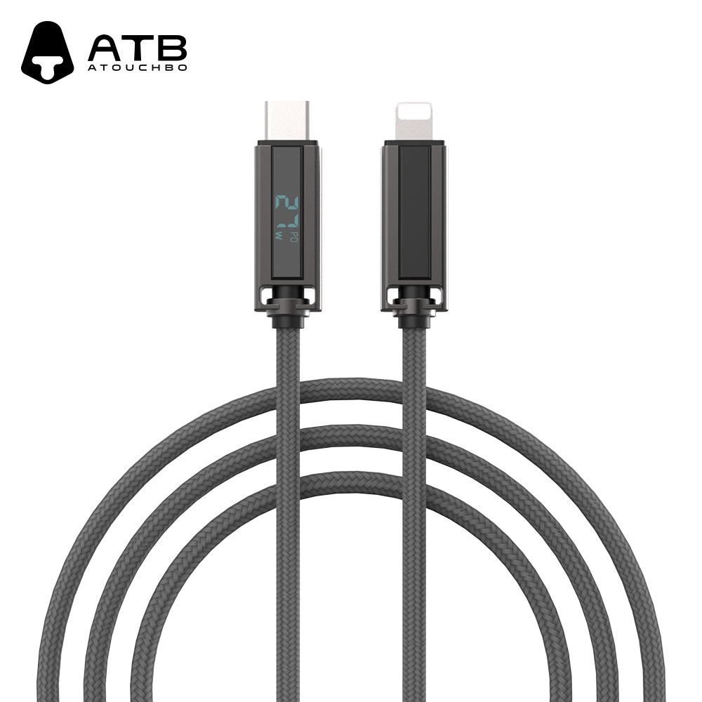 For iPhone Fast Charging LED Display USB Cable Mobile Phone 100W Fast Charging USB Data Cable Type C.