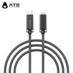 Por iPhone rapida ŝargado LED-ekrana USB-kablo Poŝtelefono 100W rapida ŝargado USB-datumkablo Tipo C.