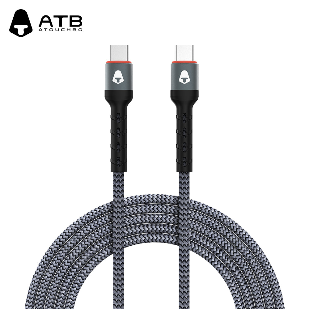 Atouchbo Wholesale Charging Cable Nylon Braided Aluminum Alloy USB Cable Mobile Phone Fast Charging USB Data Cable Type C.