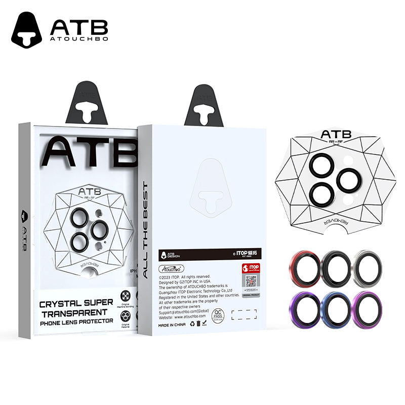 ATB TOP Series Aluminum Alloy Imitation Step Eagle Eye Lens with Dual Color / ATB White Polygonal Positioning Plate