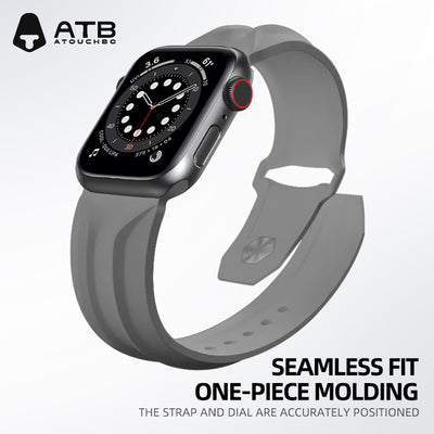 ATB Silicone Soft Rubber I Watch Bands Sport Watch Band For iWatch 8 SE Ultra