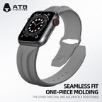 ATB Silikona Mola Kaŭĉuka I-Rigarda Rimeno Sporta Horloĝa Rimeno por iWatch 8 SE Ultra