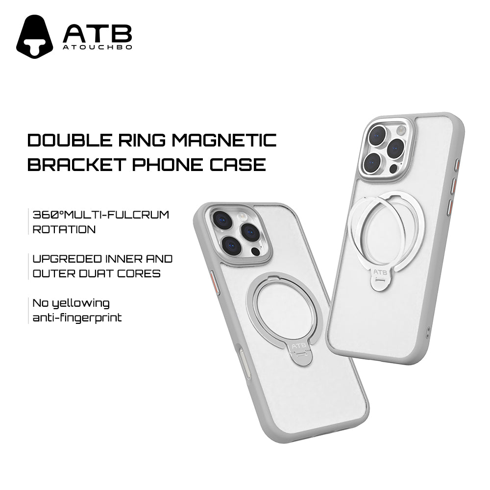 ATB Top Series Dual-Ring Magnetic Bracket Phone Case