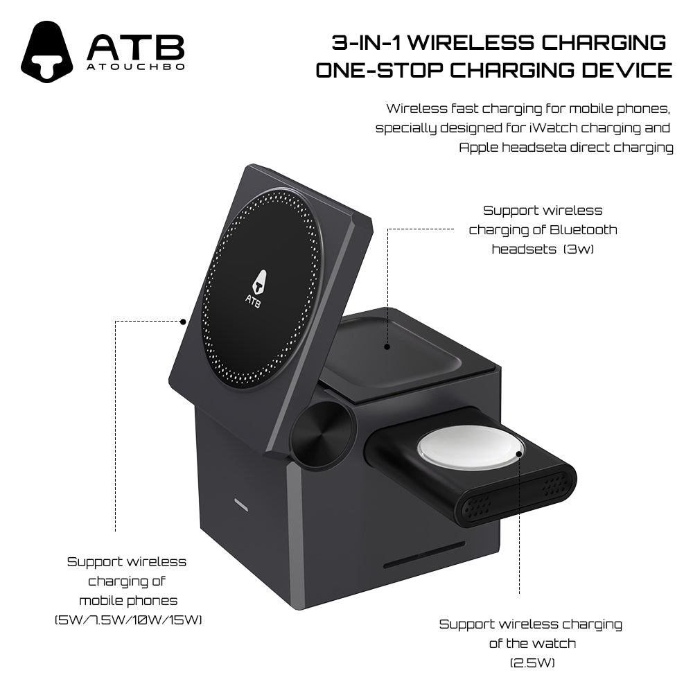 Desktop 3-in-1 wireless charging T1