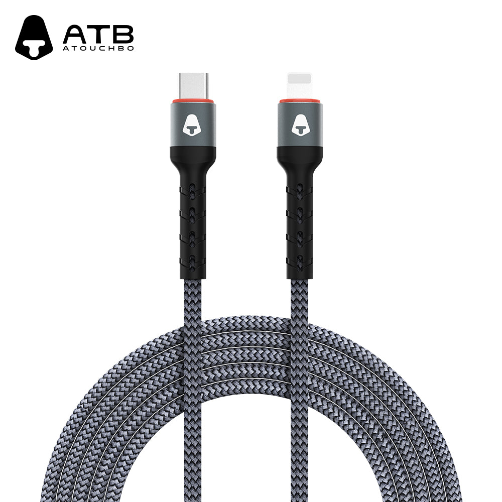 Atouchbo Wholesale Charging Cable Nylon Braided Aluminum Alloy USB Cable Mobile Phone Fast Charging USB Data Cable Type C.