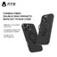 ATB Top Series Carbon fiber Double ring magnetic Bracket phone case