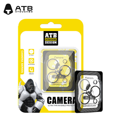 Anti-exposure one-piece HD tempered glass lens sticker +Metal for iPhone Camera Lens Protector