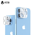 Mata kontraŭluma unupartia hardita vitra lensglumarko+Metalo por iPhone Fotila Lenso Protektilo