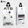 ATB Classic Series Flasher Aluminum Alloy Silicone Data Cable Two to Two