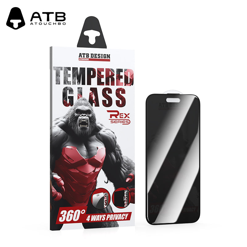 ATB Rex Series 360 ° Four sided Anti peeping Tempered Glass/Rex Red Bottom Plate