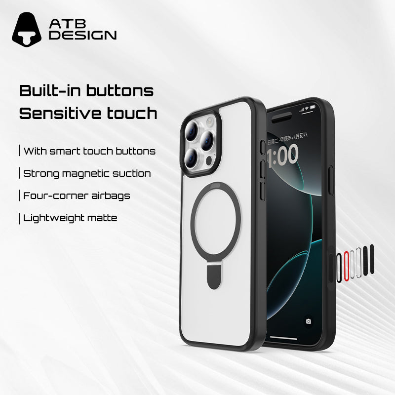 ATB Top Series Crystal Clear 2.0 Smooth Magnetic Bracket Phone Case