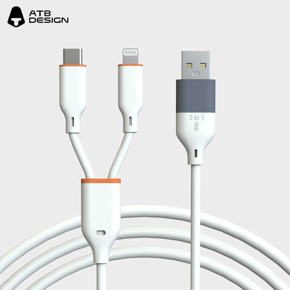 ATB Classic Series Flasher Aluminum Alloy Silicone Data Cable Two to Two