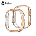 ATB Titan Series Plated Single-Color Skeletonized Case with Single Row of Diamonds