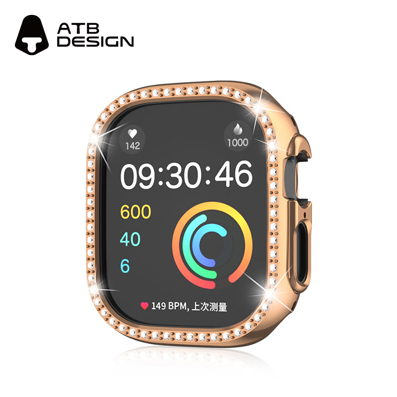 ATB Titan Series Plated single-color skeletonized case with single row of diamonds