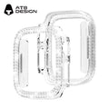 ATB Titan Series plated monochrome skeletonized case with two rows of diamonds