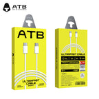 Nova 15 Telefona teksita kablo PD USB C al C por iPhone 15 Nilona plektita C-C Rapida ŝarga kablo por iPhone 15 Pro Max