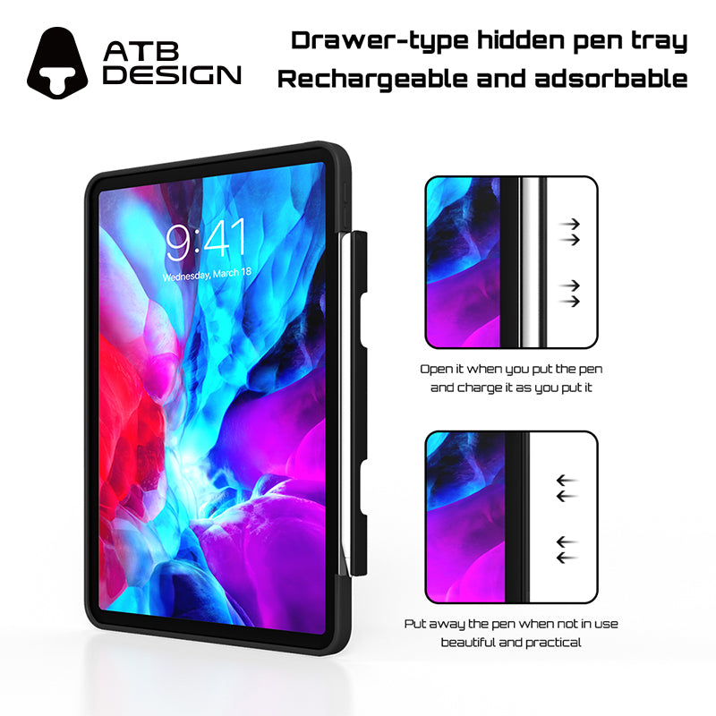 ATB Titan Series iPad Lifting Stand Leather Case