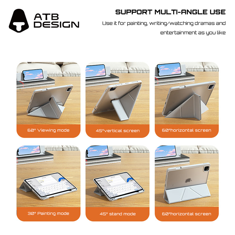 ATB Titan Series Detachable 3+Y Tortured Sand Pen Slot Model Tablet Case