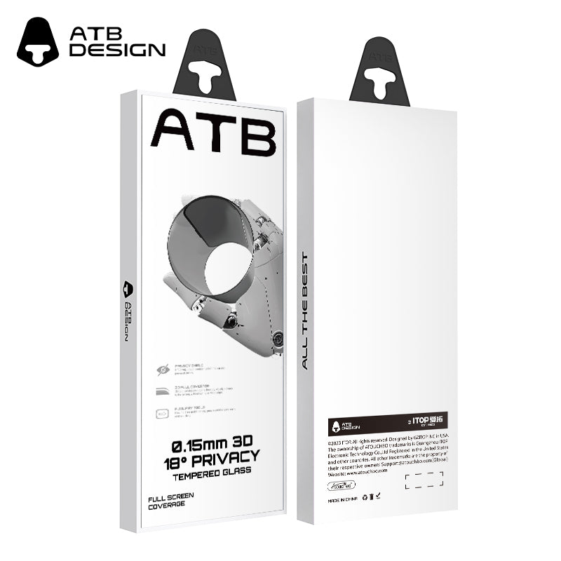 ATB TOP Series0.15mm 3D 18° Privacy Tempered Glass