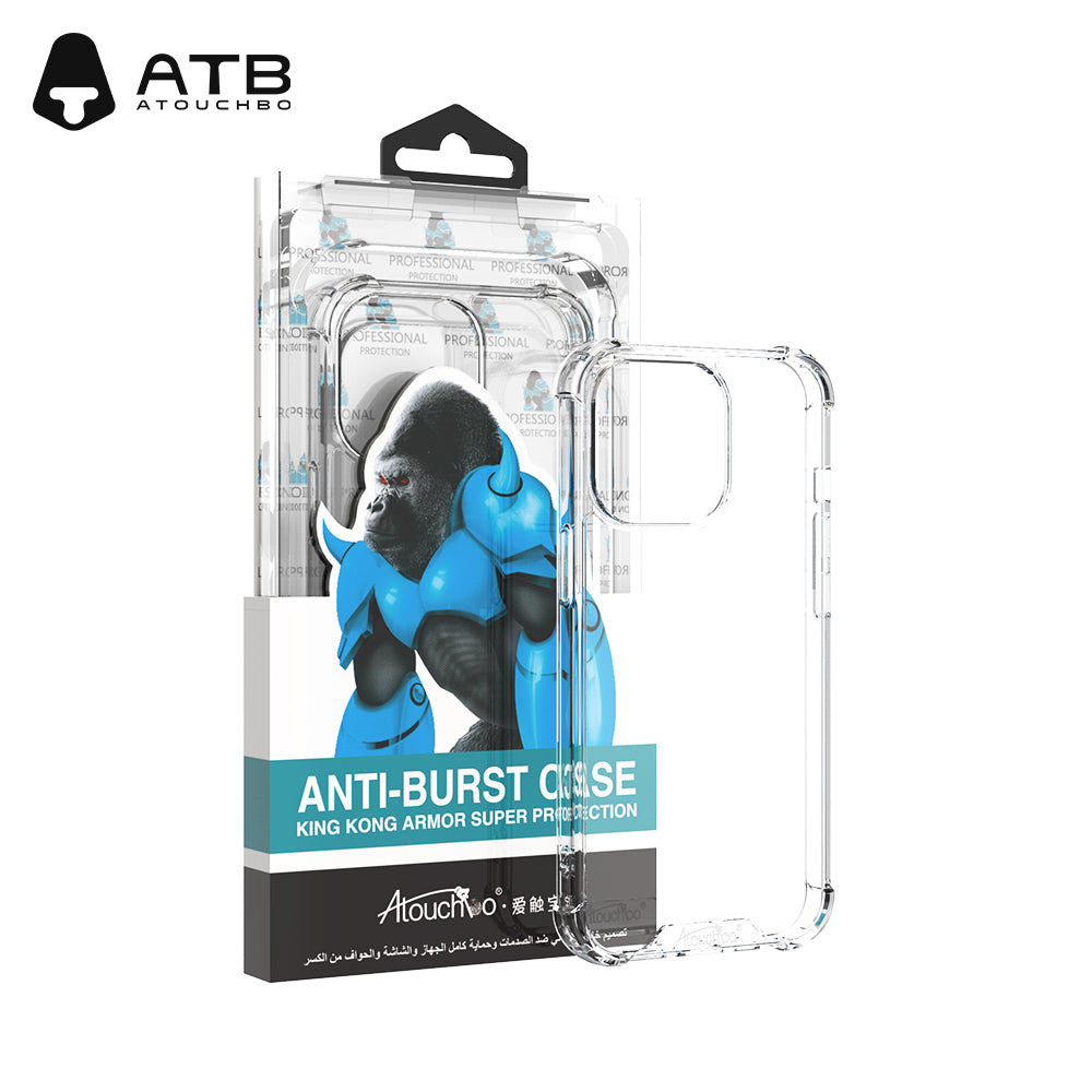 【Hot sale】 Transparent clear Luxury Designer TPU Plating Phone Case 1.0MM Kingkong Anti-Shock Case