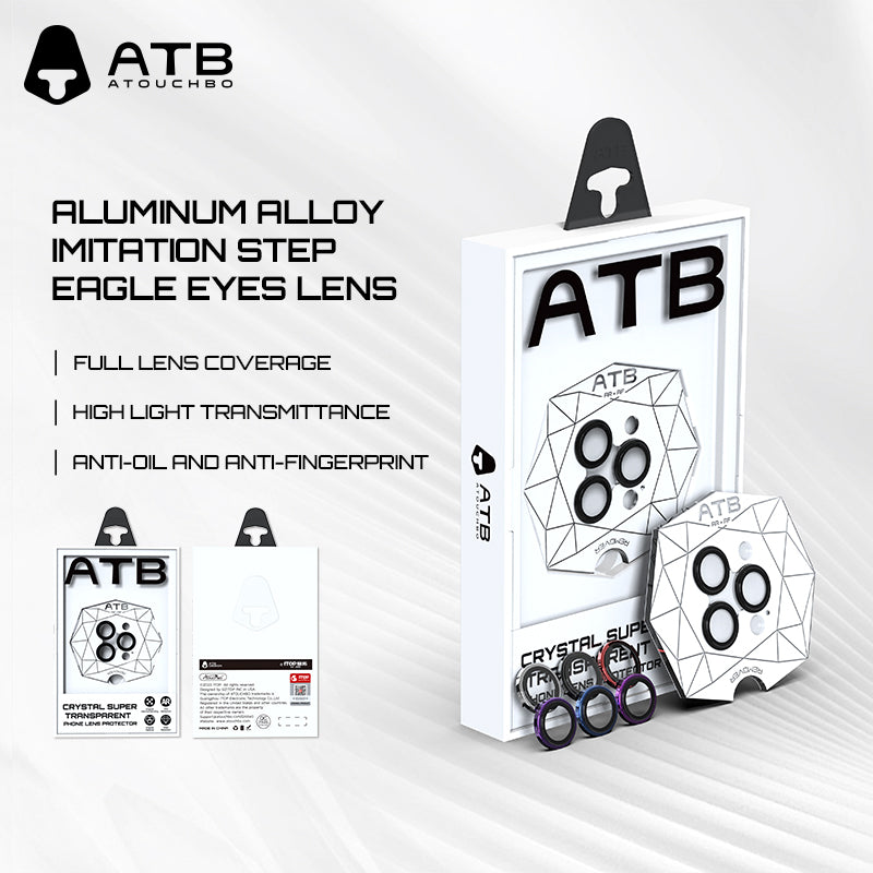 ATB TOP Series Aluminum Alloy Imitation Step Eagle Eye Lens with Dual Color / ATB White Polygonal Positioning Plate