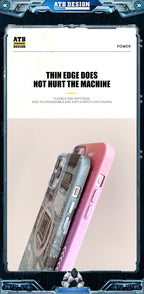 2023 Nova Dezajno Akrila Magsaf Mola TPU+PC Mekanika Elementa Telefona Kazo Por IPhone 14 Magneta Telefona Kazo