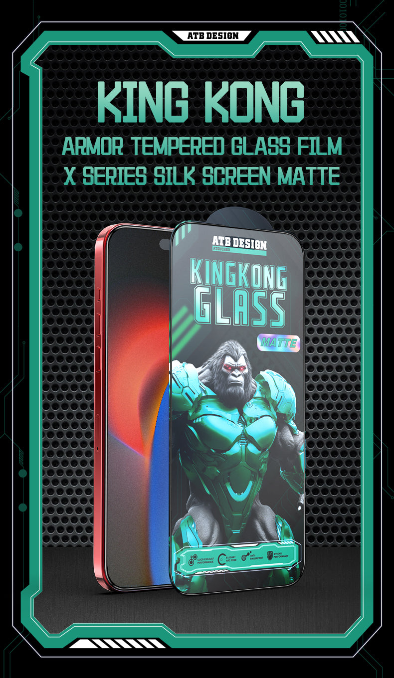 Atouchbo Wholesale King Kong Armor Tempered HD Glass Screen Protector X Series For iPhone 15 Series