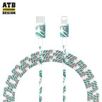 ATB Forta Kontraŭrompa Mikro-USB 1M Datuma Kablo por iPhone USB Kablo 2022 Rapida Ŝargokablo
