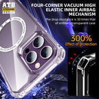Atouchbo Novaĵoj Kristala Diamanta Kirasa Kazo Sendrata Ŝarga Telefona Kazo por Magsafe por Iphone 14 Pro Max Magneta Kazo