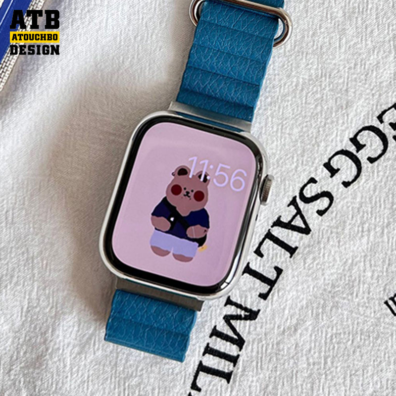 ATB Sweatproof Square Hole 38MM 40MM 49MM Silicone Watch Band For Apple iPhone Watch SE Strap-copy