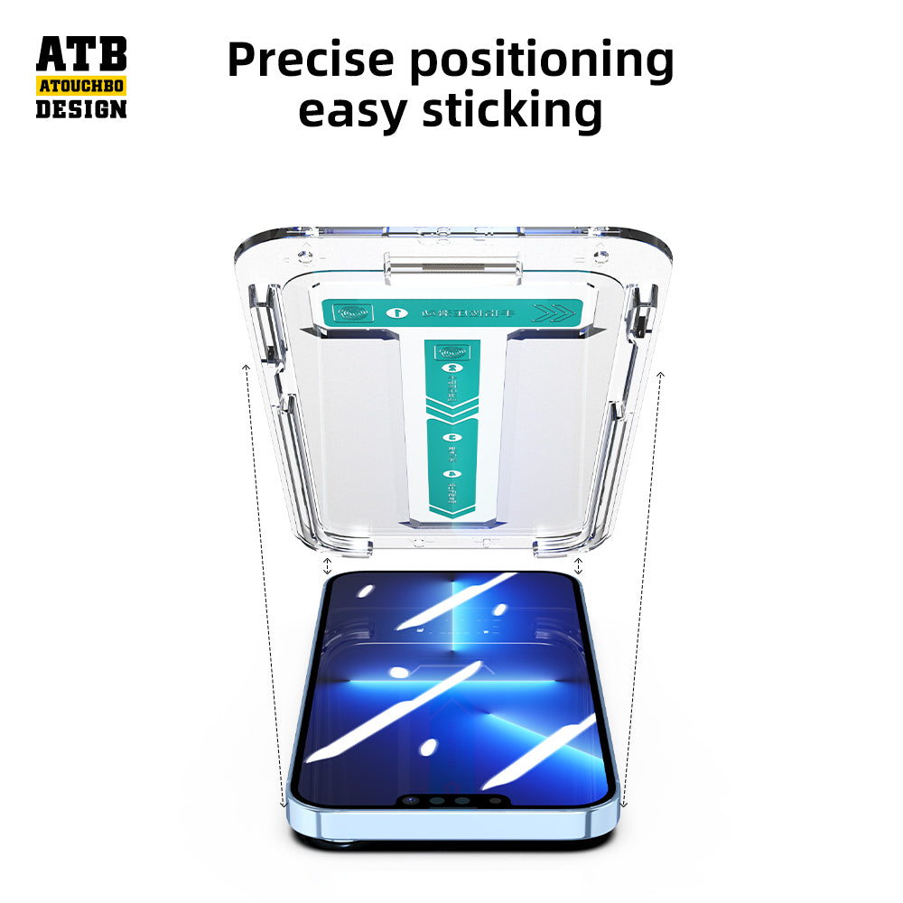 Full Coverage HD Tempered Glass Screen Protector with Easy Install Tools