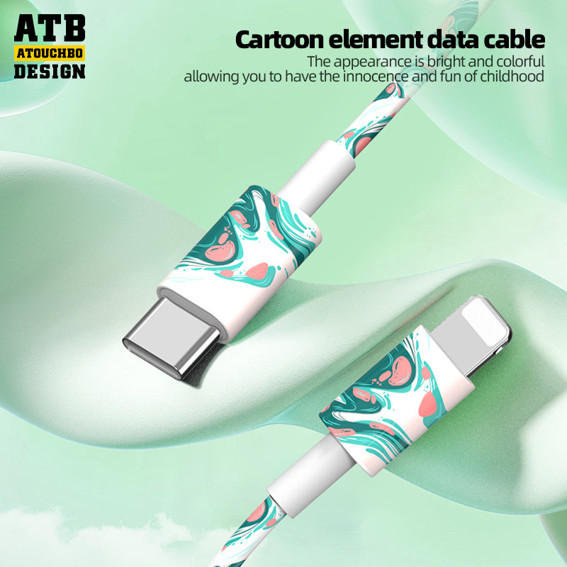 ATB Strong Anti-Snap Micro USB 1M Data Cable for iPhone USB Cable 2022 Fast Charging Cable