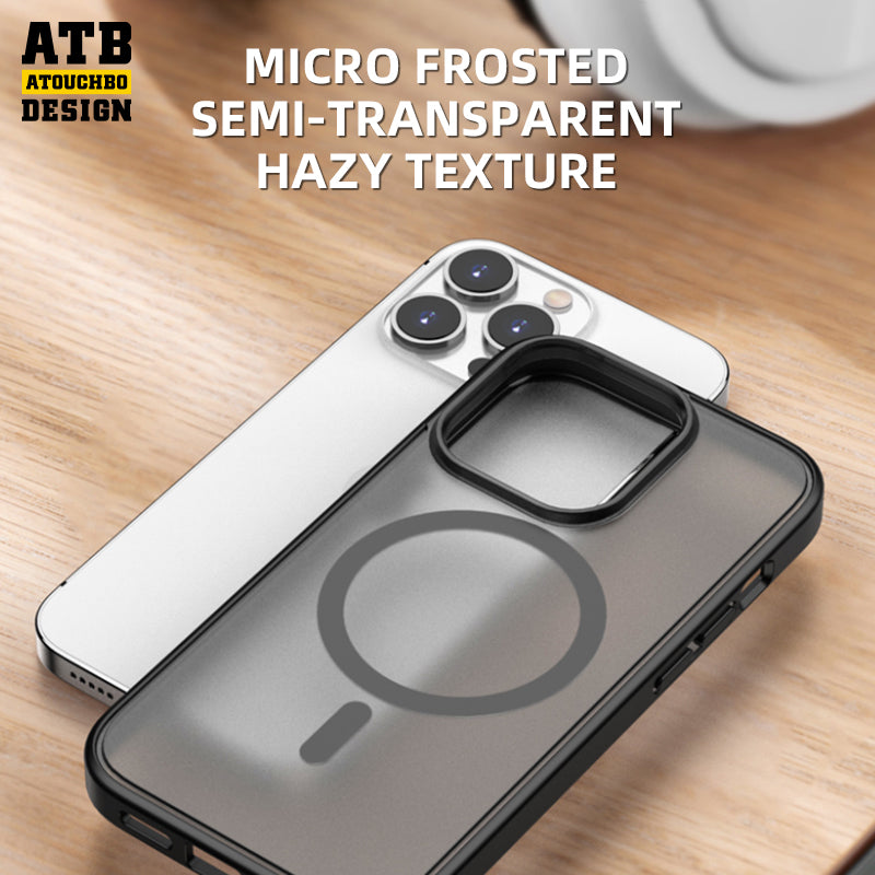 ATB Magic Shadow SeriesSemi-transparent scrub skin feel phone case For iPhone 14 (magnetic version)