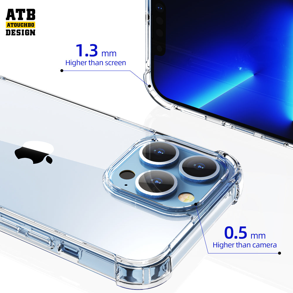 【Hot sale】 Transparent clear Luxury Designer TPU Plating Phone Case 1.0MM Kingkong Anti-Shock Case