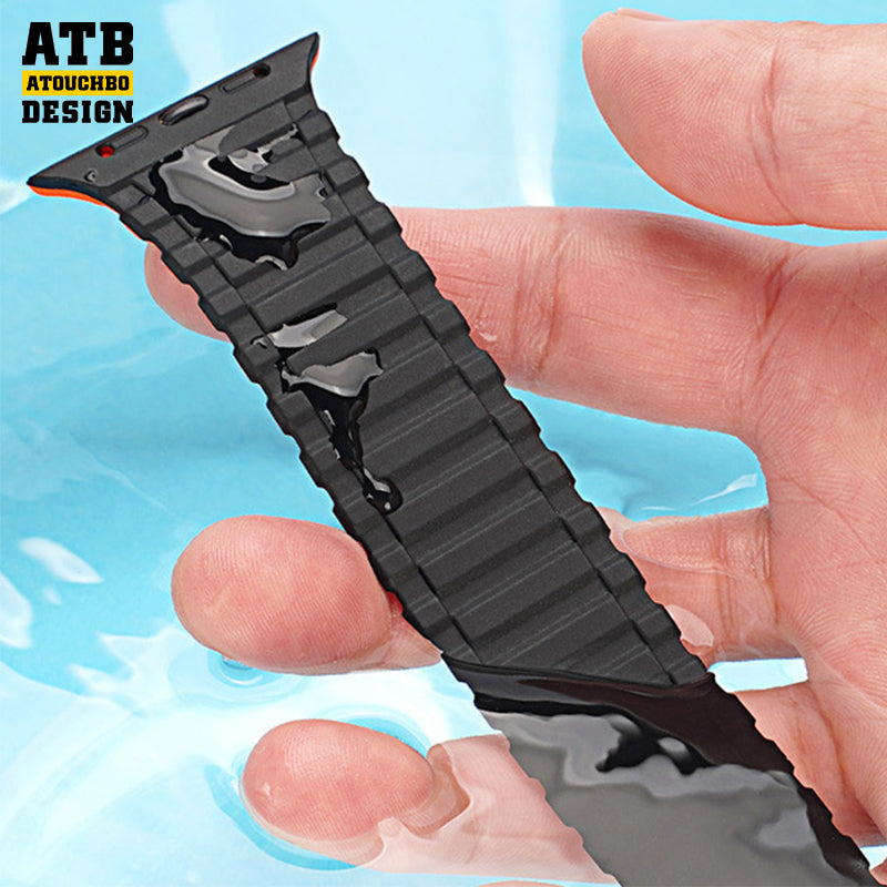 ATB Magnetic Silicone Breathable Sports Strap For Apple Watch Ultra