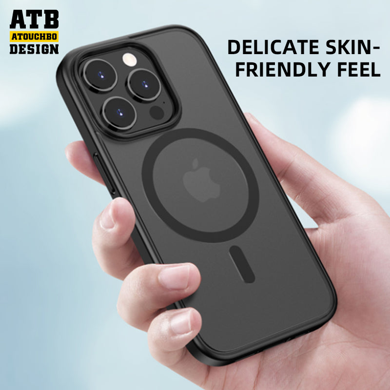 ATB Magic Shadow SeriesSemi-transparent scrub skin feel phone case For iPhone 14 (magnetic version)