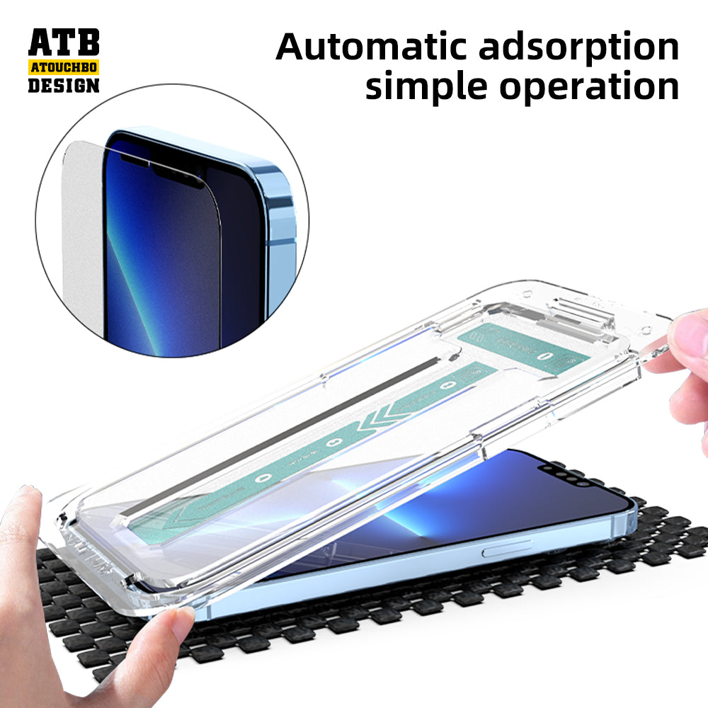 Full Coverage Frosted Tempered Glass Screen Protector with Easy Installation Tools