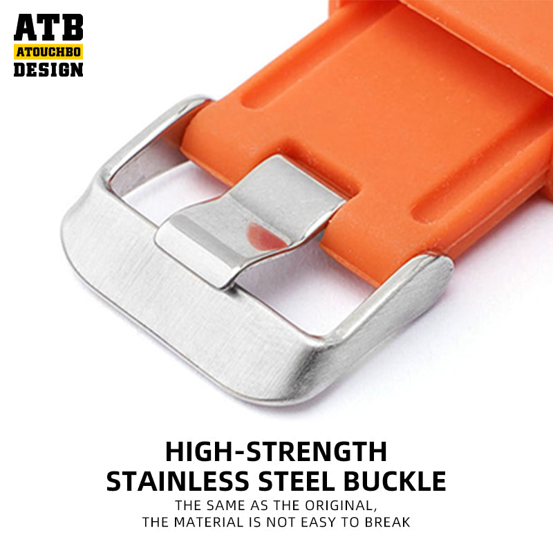 ATB Sweatproof Square Hole 38MM 40MM 49MM Silicone Watch Band For Apple iPhone Watch SE Strap