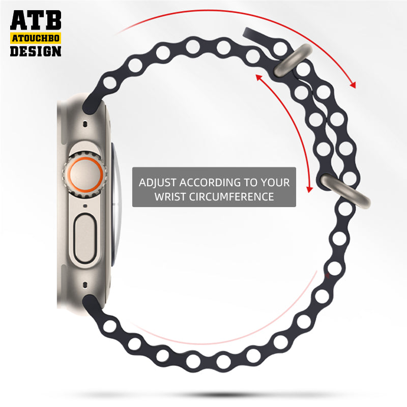 ATB Silicone breathable Sport Watch Band For Apple Watch Ultra