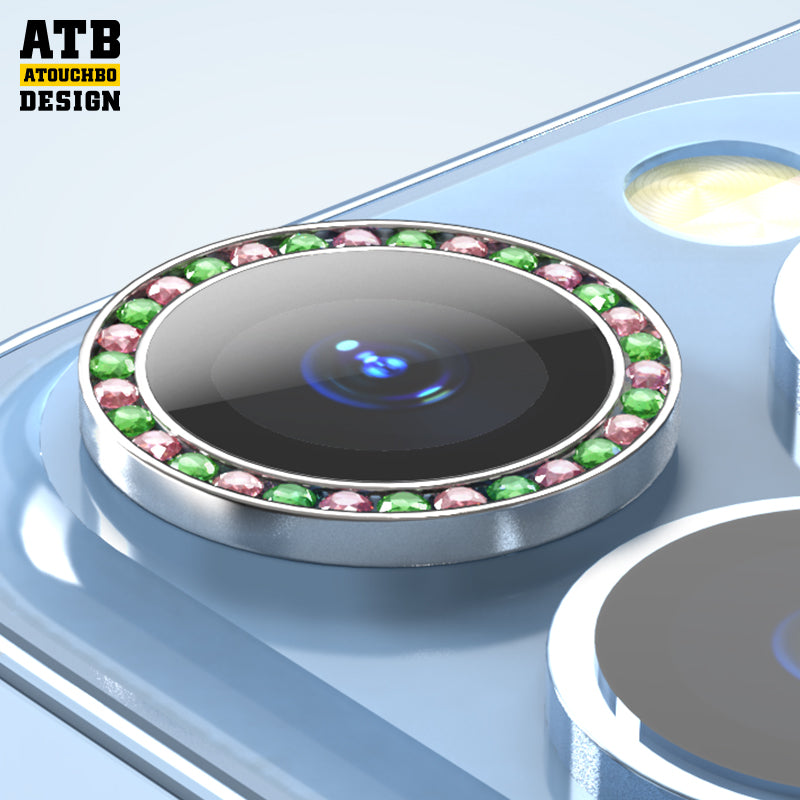 Eagle Eye Diamond Metal Lens Sticker (with Metal for iPhone Camera Lens Protector)
