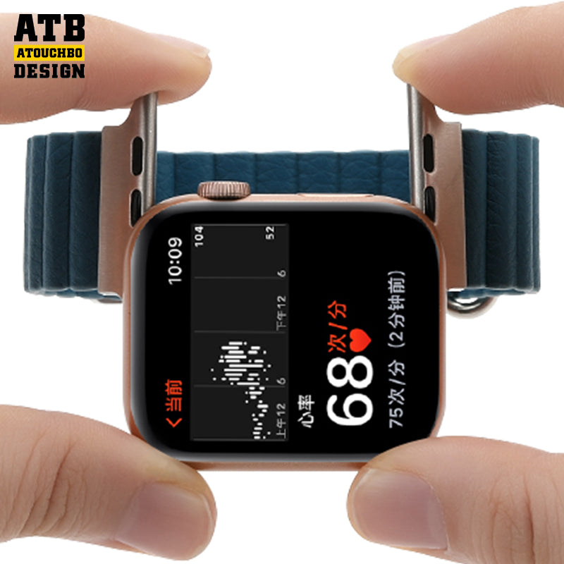 ATB Sweatproof Square Hole 38MM 40MM 49MM Silicone Watch Band For Apple iPhone Watch SE Strap-copy